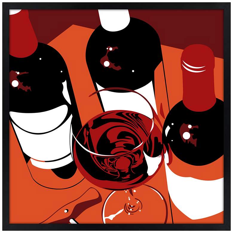 Image 1 Pinot 26" Square Black Giclee Wall Art