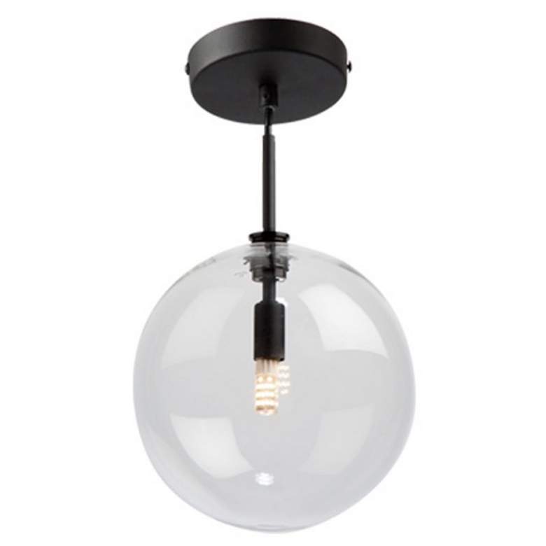 Image 1 Pinpoint 1 Light Semi-Flush Mount Black