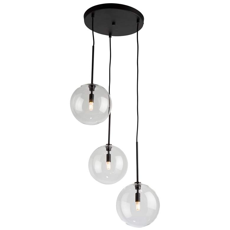 Image 1 Pinpoint 3 Light Pendant Black