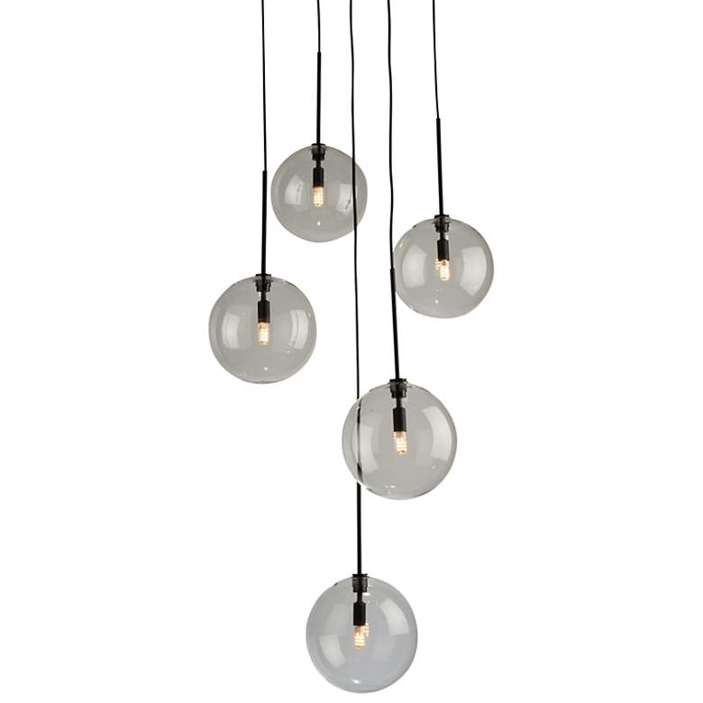 Image 1 Pinpoint 5 Light Pendant Black
