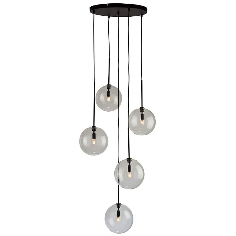 Image 7 Pinpoint 5 Light Pendant Black more views
