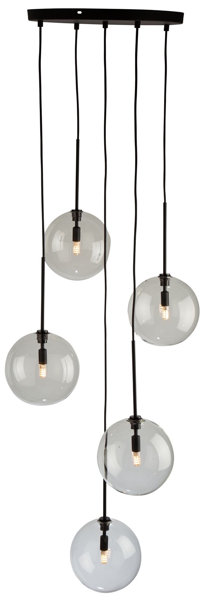 Pinpoint 5 Light Pendant Black
