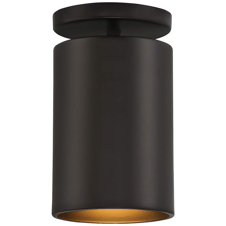 Image 1 Pint 4 1/2" Wide Matte Black LED Outdoor Ceiling Light