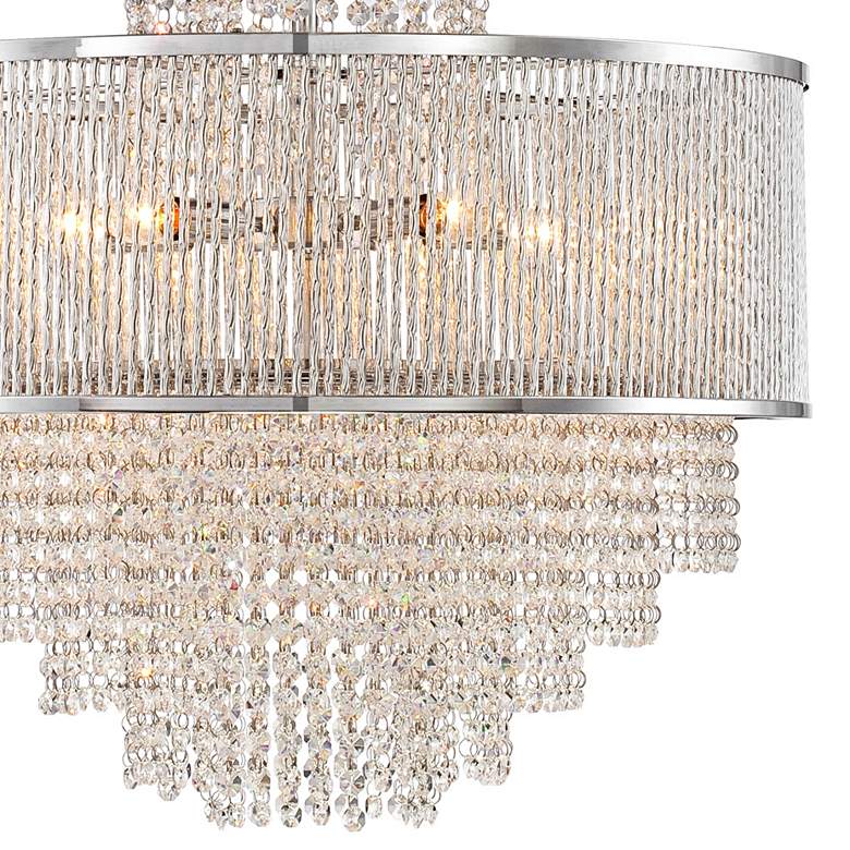 Pioggia Chrome 23 1/2&quot; Wide Crystal Chandelier by Inspire Me Home more views