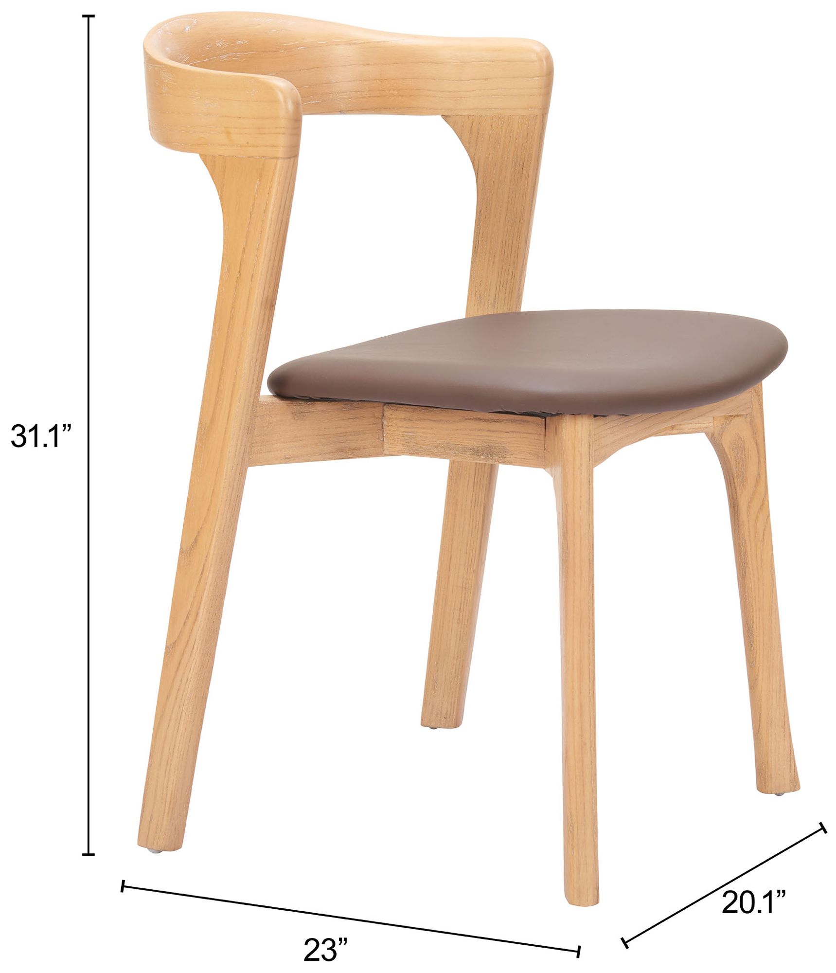 Image 7 Pioro Dining Chair (Set of 2) Brown & Natural more views