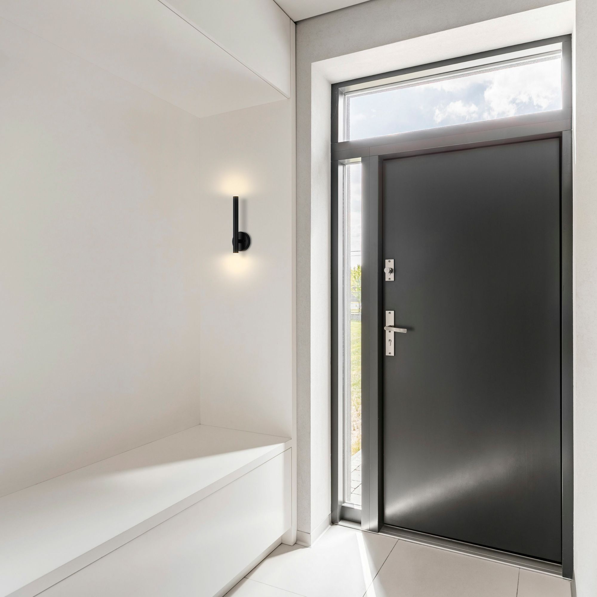 Image 7 Pipeline 13.75" High Matte Black  LED Wall Sconce with Acrylic Lens more views