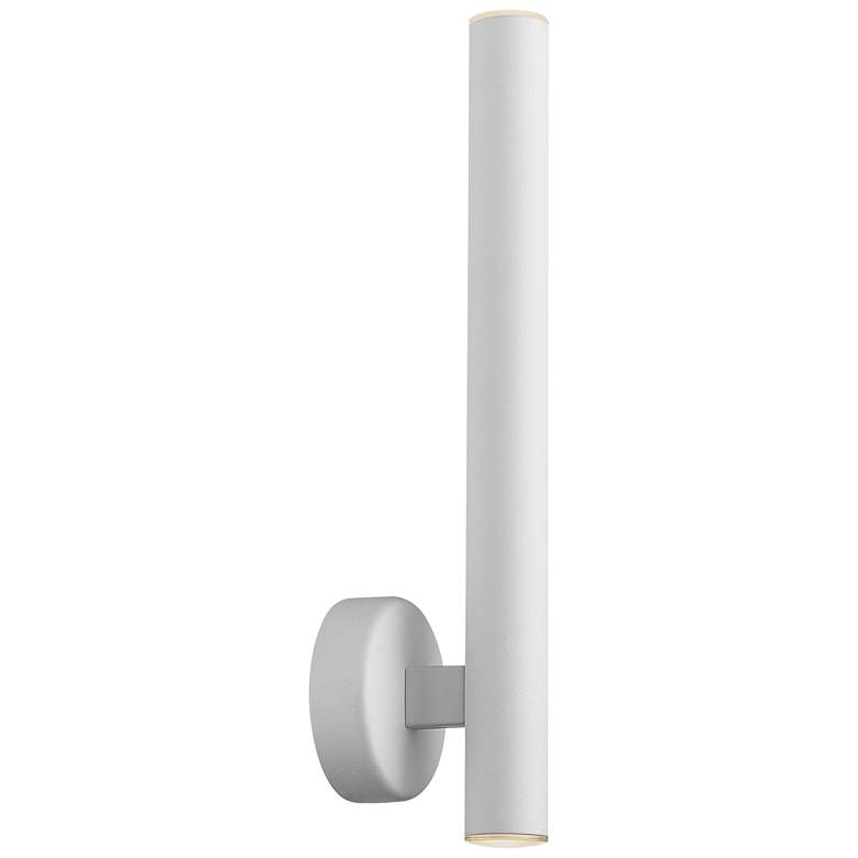 Image 1 Pipeline 13.75" High Matte White LED Wall Sconce with Acrylic Lens