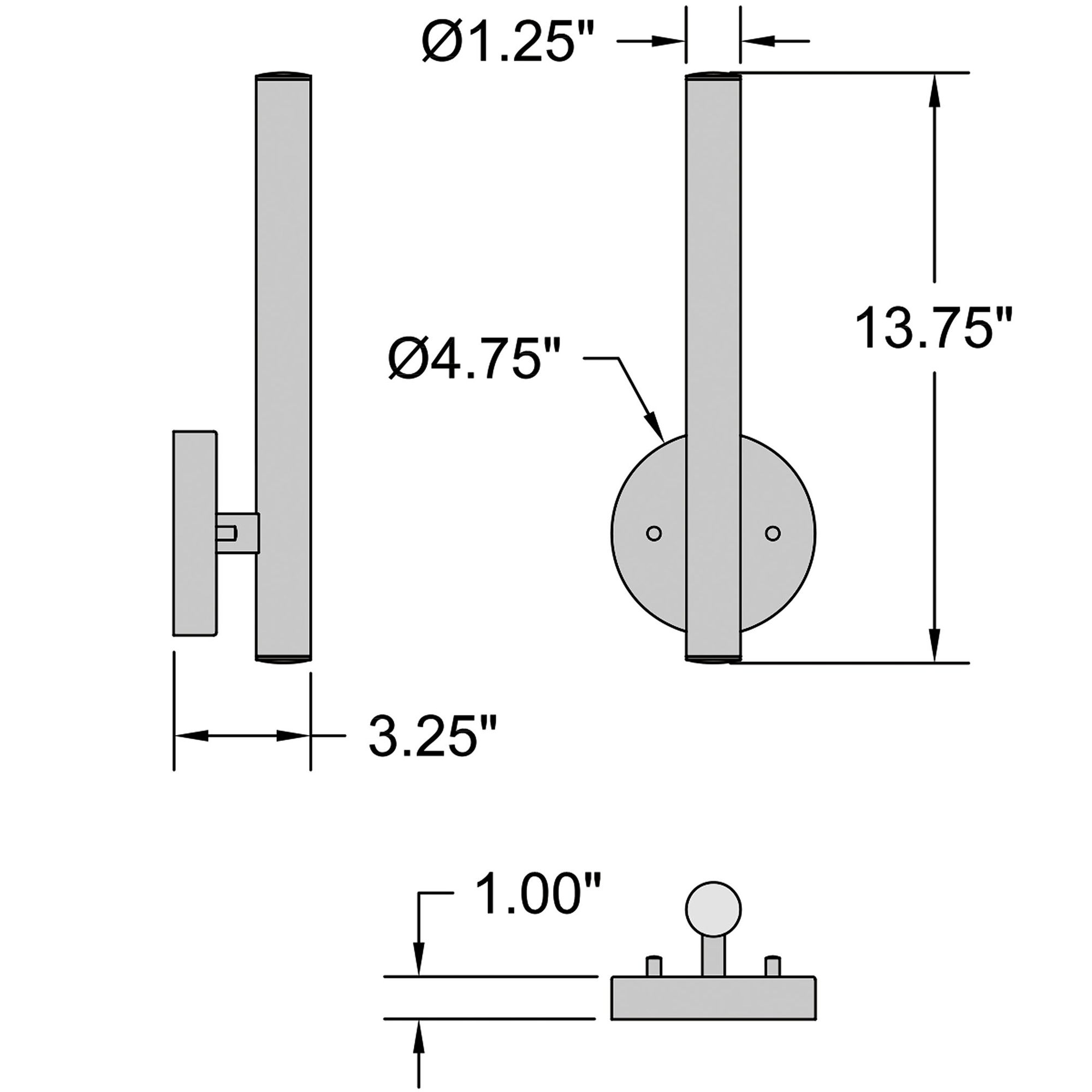 Pipeline 13.75" High Matte White  LED Wall Sconce with Acrylic Lens