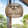Thumbnail2 of Piper 14 1/2"H Natural Black 3-Light Outdoor Hanging Light
