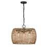 4_Piper 14 1/2"H Natural Black 3-Light Outdoor Hanging Light more views