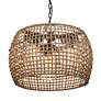 5_Piper 14 1/2"H Natural Black 3-Light Outdoor Hanging Light more views