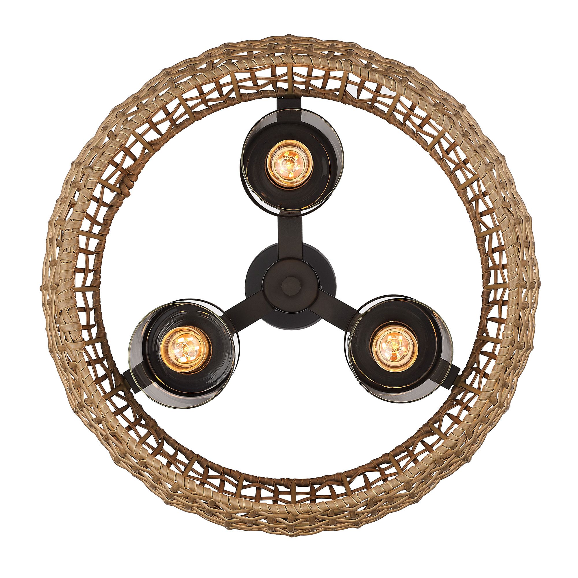 Image 7 Piper 19 1/4" Wide Natural Black 3-Light Outdoor Hanging Light more views