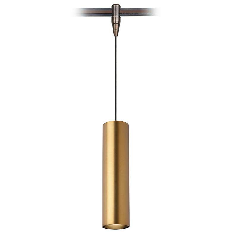 Image 1 Piper 2 1/2" Wide Aged Brass LED Monorail Mini Pendant Light