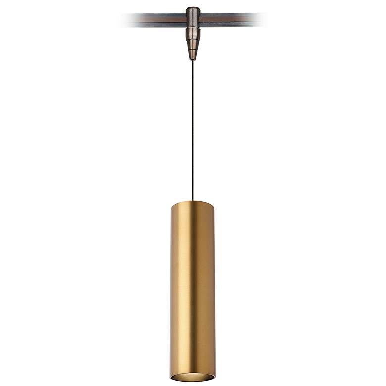 Image 1 Piper 2 1/2 inch Wide Aged Brass LED Monorail Mini Pendant Light