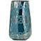 Piper Blue 12" High Small Etched Vase