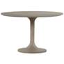 Pippa 47 in. Round Dining Table in Concrete and Metal Tulip