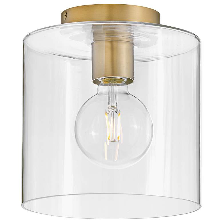 Image 1 Pippa 8 1/2" Wide Lacquered Brass Ceiling Light
