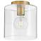 Pippa 8 1/2" Wide Lacquered Brass Ceiling Light