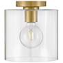 4_Pippa 8 1/2" Wide Lacquered Brass Ceiling Light more views