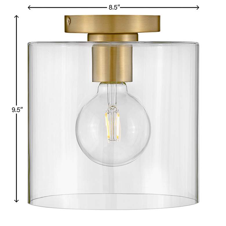 Image 7 Pippa 8 1/2" Wide Lacquered Brass Ceiling Light more views