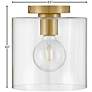 7_Pippa 8 1/2" Wide Lacquered Brass Ceiling Light more views