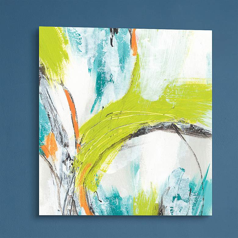 Image 2 Piquant 3 38" Square Free Floating Tempered Glass Wall Art