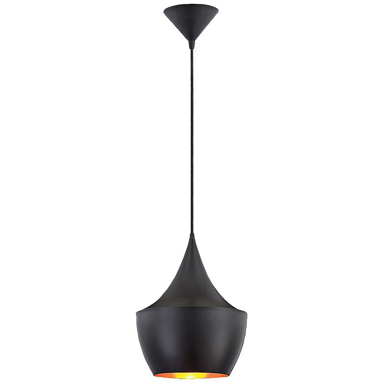 Image 2 Piquito 9 1/2 inch Wide Black Finish Modern Mini Pendant Light