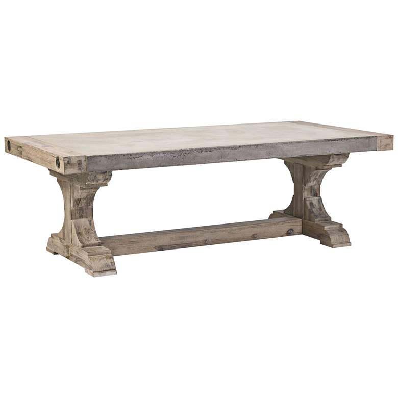 Image 1 Pirate Atlantic 53 inch Brushed Wood and Concrete Coffee Table