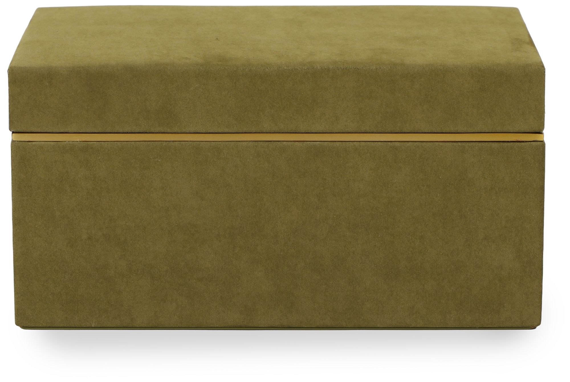 Image 2 Pisa Green Vegan Suede Designer Storage Box more views