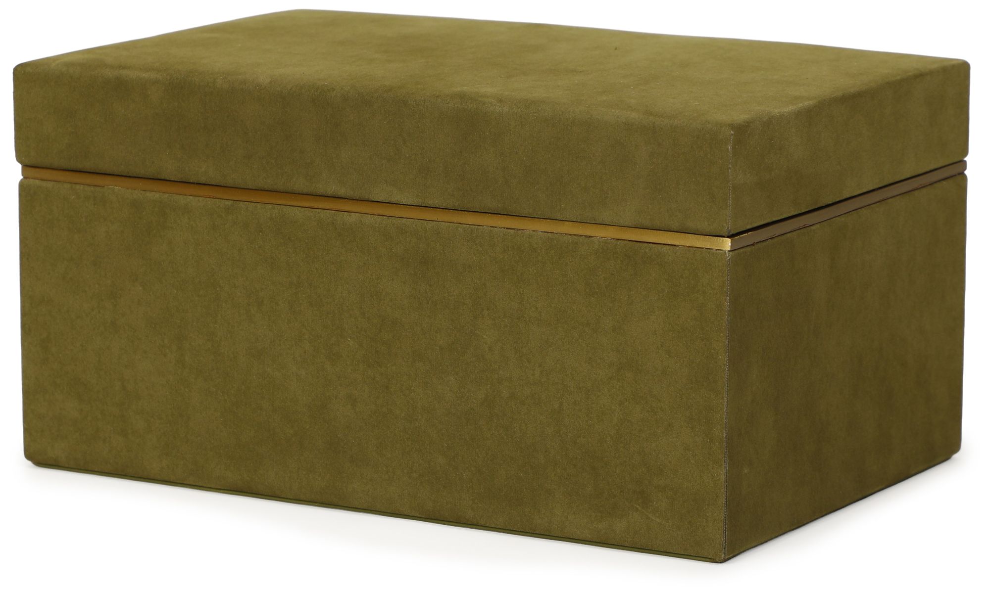 Image 6 Pisa Green Vegan Suede Designer Storage Box more views