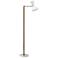 Pisa White Lacquer and Brass 2-Directional Floor Lamp