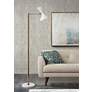 Pisa White Lacquer and Brass 2-Directional Floor Lamp