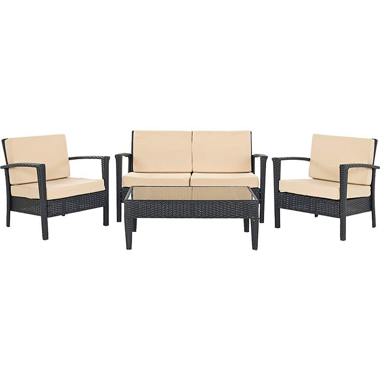 Image 1 Piscataway Charcoal and Beige Conversation Set