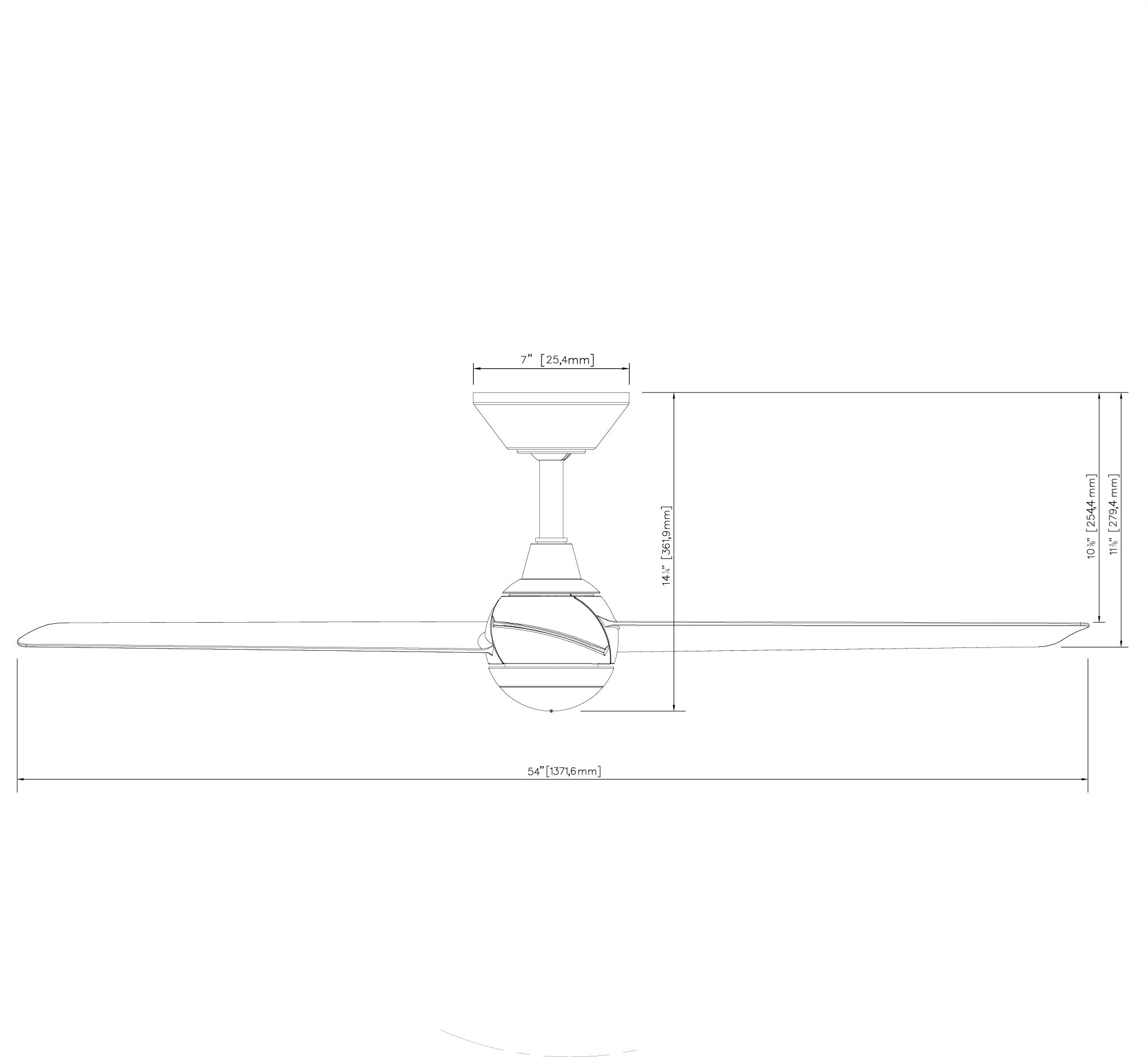 Pisces 3-Blade Smart Ceiling Fan