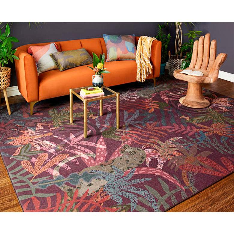 Image 1 Pisolino PSO-05 5'x7'6" Merlot Multi Rectangular Area Rug