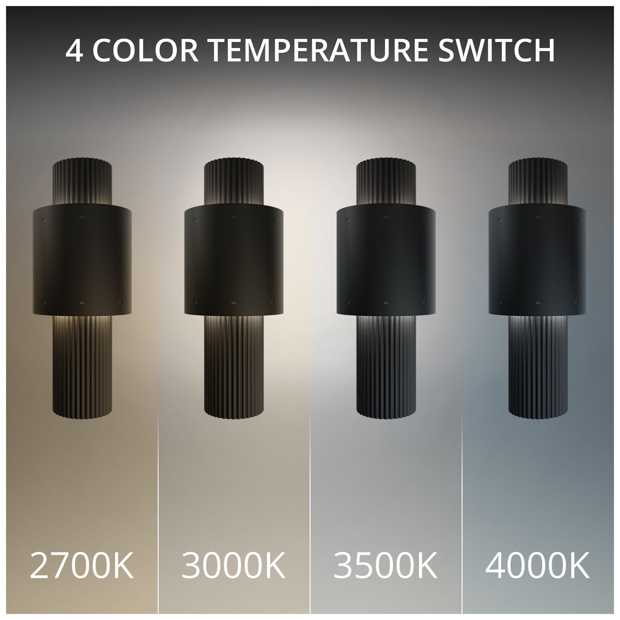 Image 2 Piston 14"H x 6"W 1-Light Outdoor Wall Light in Black more views