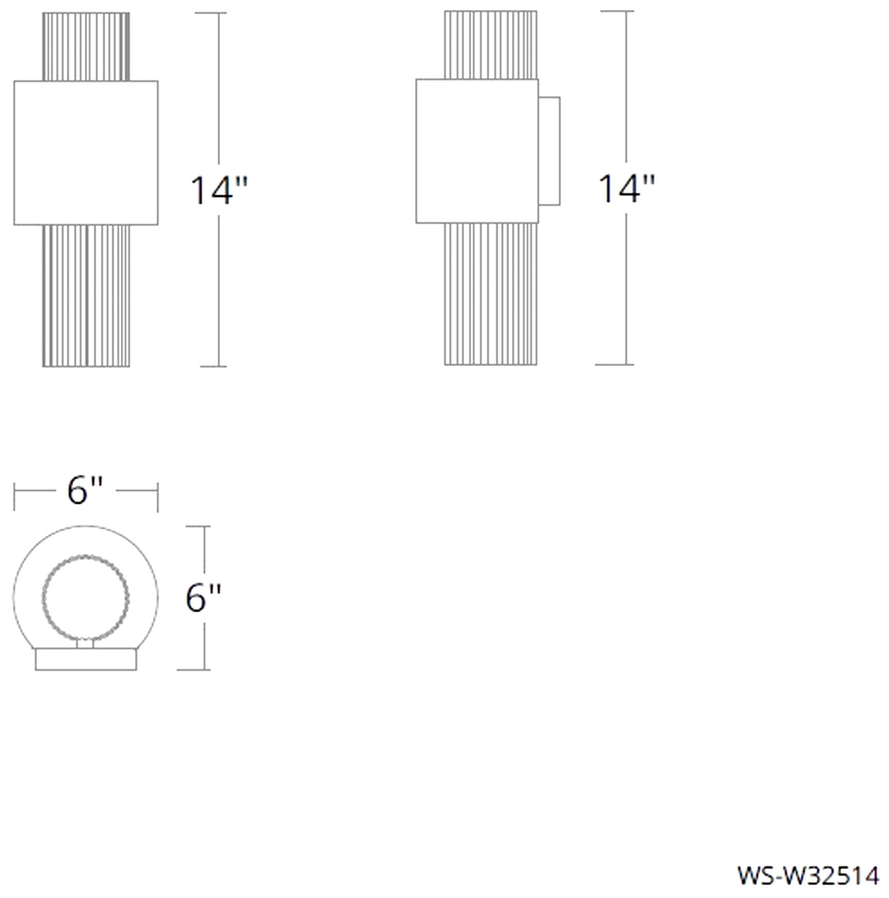 Image 4 Piston 14"H x 6"W 1-Light Outdoor Wall Light in Black more views