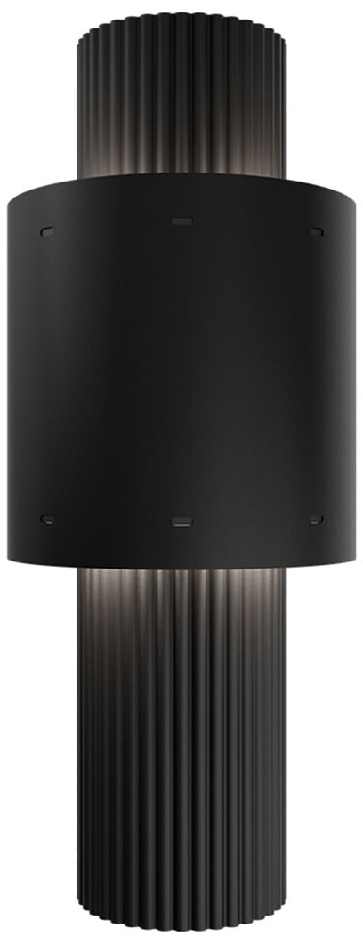 Piston 14"H x 6"W 1-Light Outdoor Wall Light in Black