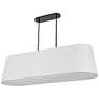 2_Pita 48" Wide 4 Light White Pendant With White Fabric Shade