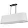 Pita 48" Wide 4 Light White Pendant With White Fabric Shade