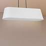 1_Pita 48" Wide 4 Light White Pendant With White Fabric Shade