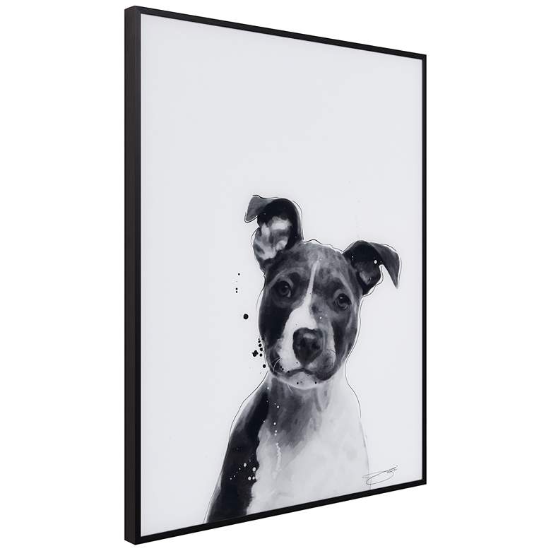 Image 5 Pitbull 24"x18" Rectangular Printed Glass Framed Wall Art more views