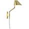 Pitch 14" High Brass Finish LED Wall Lamp