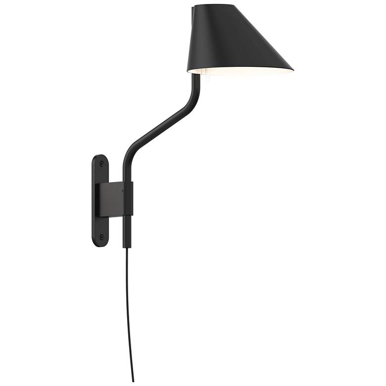 Image 1 Pitch 14 inch High Satin Black LED Wall Lamp