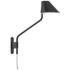 Pitch 16.5" High Satin Black Long LED Wall Lamp