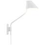 Pitch 16.5" High Satin White Long LED Wall Lamp
