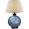 Pitkin 26" Handcrafted Hydrocal Round Base Blue Table Lamp