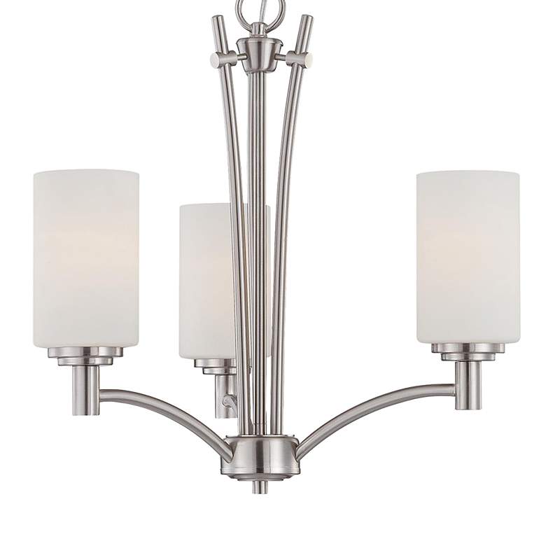 Image 4 Pittman 20" Wide 3-Light Chandelier - Brushed Nickel more views