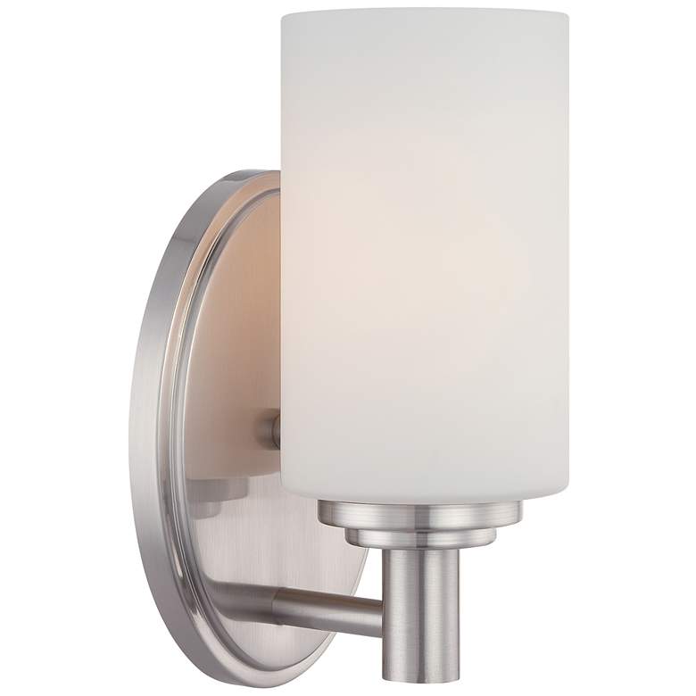 Image 1 Pittman 9" High 1-Light Sconce - Brushed Nickel
