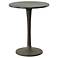 Piuma Industrial Base Marble Black Top Accent Table